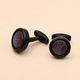 Obsidian Crest Cufflinks