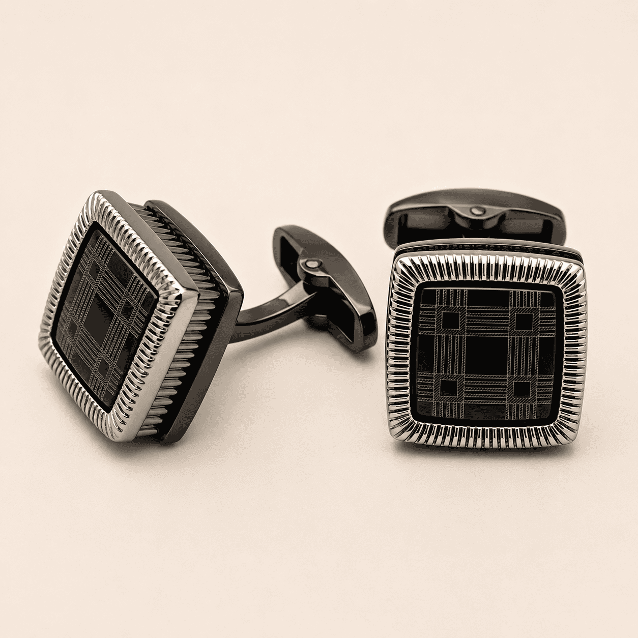 Obsidian Grid Cufflinks