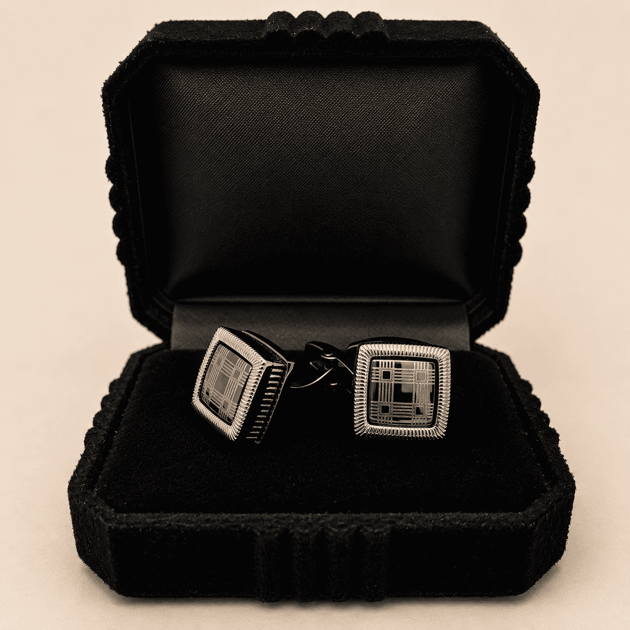 Obsidian Grid Cufflinks