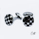 Silver Check Cufflinks